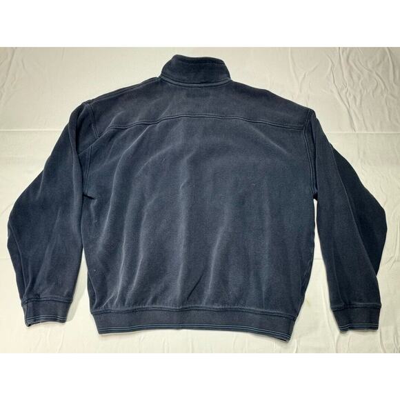 Tommy Bahama Men's 1/4 Zip Blue Regular Fit Long Sleeve Sweater - Size L - Picture 2 of 3
